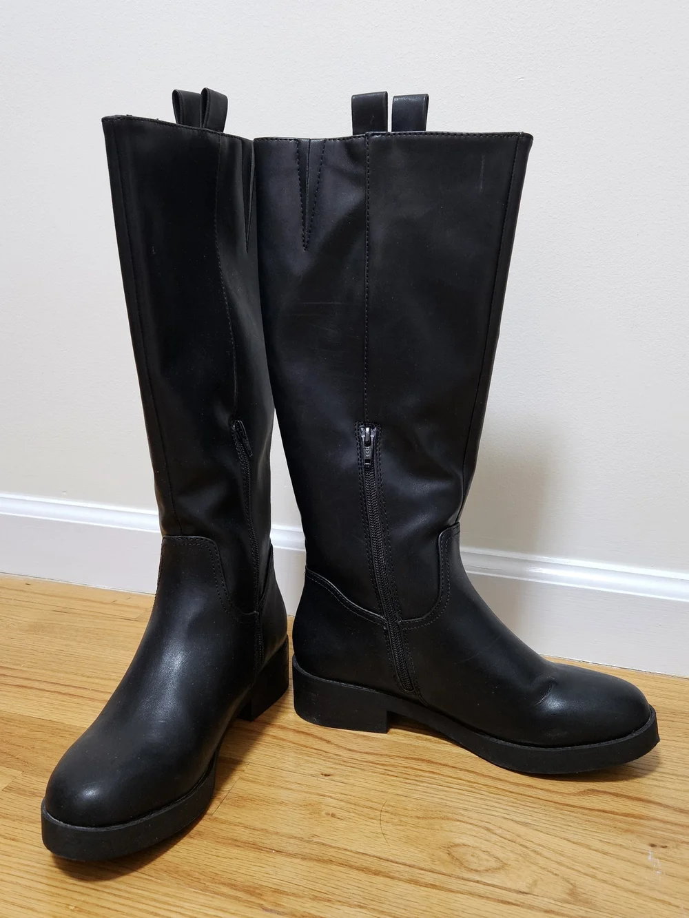 Target Black Mid-Calf Zip Riding Boots